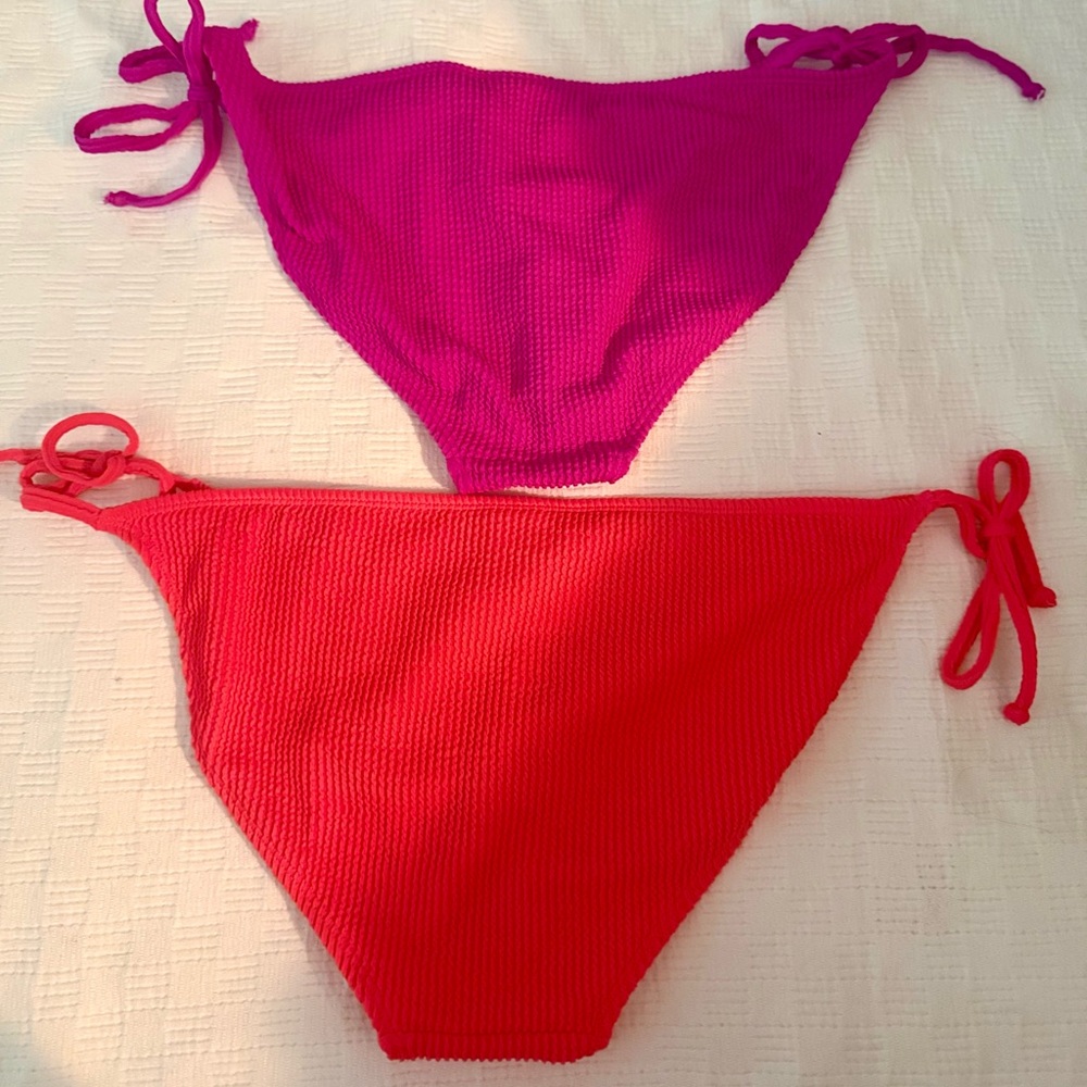 No Boundaries Hot Pink Bikini and Coral Red Bottoms. - Picture 9 of 9